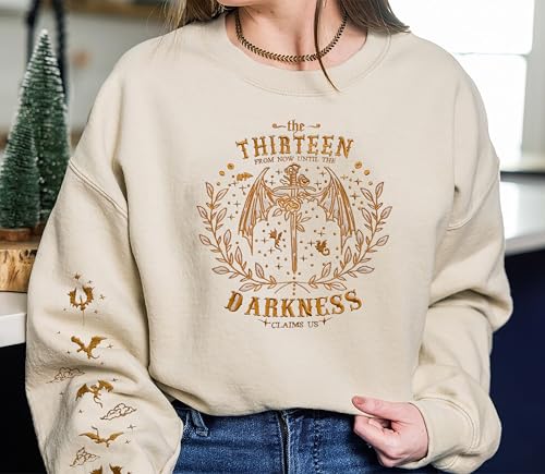 Embroidered Book Lovers Sweatshirt, Throne The Thirteen of Glass Sweatshirts, Tog merch, Throne O G merchandise4
