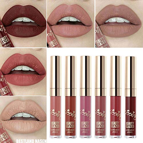 6 PCS Matte Liquid Lipstick set Waterproof Long Lasting Birthday Edition Durable Liquid Lipgloss Beauty Cosmetics Makeup Set