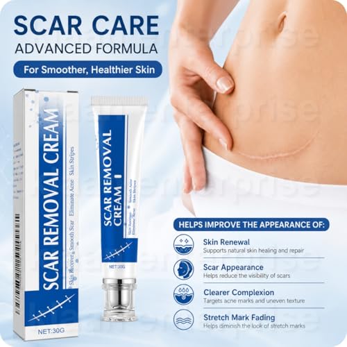 Image of Scar Removal Cream for Face & Body - Soothing Silicone Gel for Scars, Burn Marks & Best Acne Spot Treatment (1)