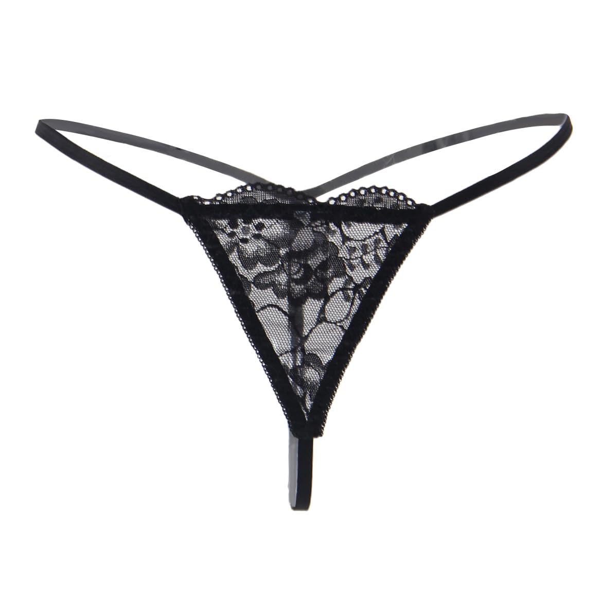 myza Women's Polyester Spandex Solid G Sting/Thong g stingthong Underwear for Ladies/Girls (Black 27)-picture-30