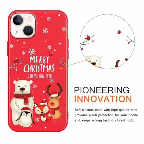 Yoedge 2 Pezzi Natale Cover per iPhone 13 Mini