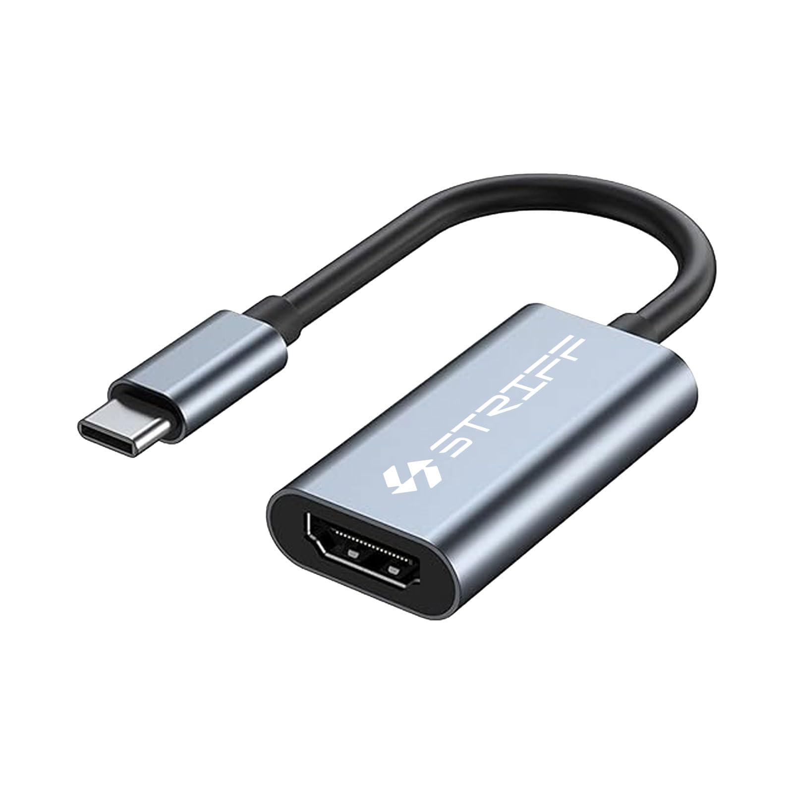 STRIFF USB C to HDMI Adapter, Type c to HDMI 4K Adapter OTG Cable (Thunderbolt 3 Compatible) with Video Audio Output for MacBook pro laptops, Compatible with All Smartphones and Tablet (Grey) (B0CYSM2DFL) Amazon Price History, Amazon Price Tracker