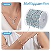 PATIKIL Stainless Steel Jewelry Chain, 33Ft 1.5mm Lake Blue Beaded Link Cable Chains for Necklace Earring Bracelet Findings Jewelry Making Trucker Hat Chains, Silver/Lake Blue #2