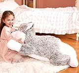 IKASA Groß Wolf Kuscheltier Riesen Stofftier,78cm Gross Plüschtier Riesige Plüsch Spielzeug Jumbo Weich Stofftierer,Geschenk für Kinder
