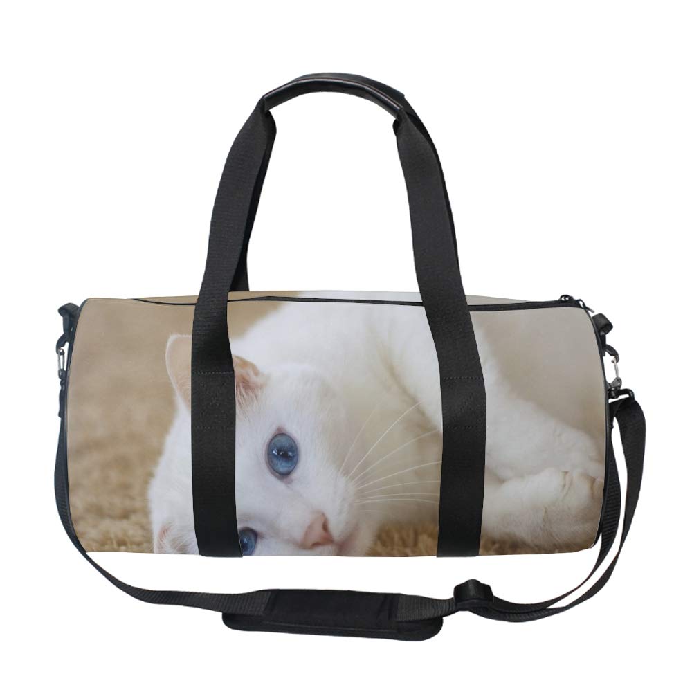 Boston Bag, 1 Night 2 Days, Travel, Women's Bag, Large, Mandarin Orange, nature cat, One size
