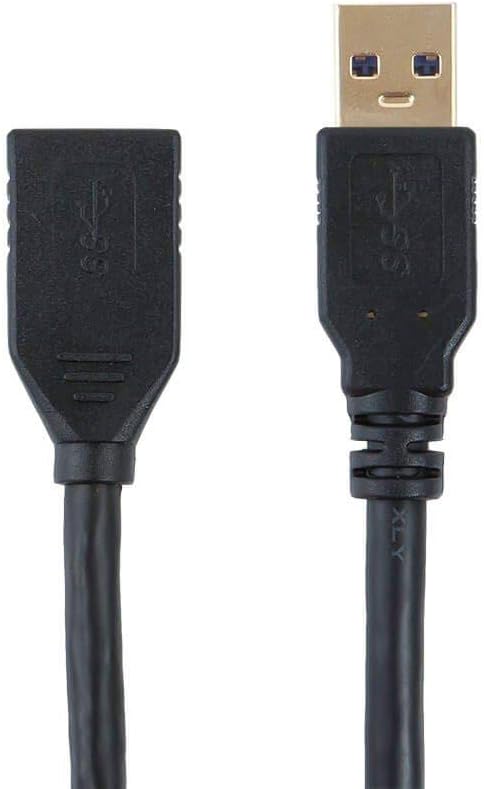Cable de extensión USB 3.0 tipo A a tipo A - Macho a hembra, 6 pies, negro - Series selectas