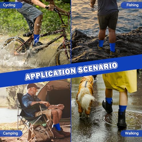 LEOSTEP 3-Schicht Wasserdichte Socken für Wanderen Hochleistungs-Outdoor-Sportsocken, Geeignet für Radfahren, Skifahren, Mountainbiken, Golf, Laufen, Wandern, Angeln