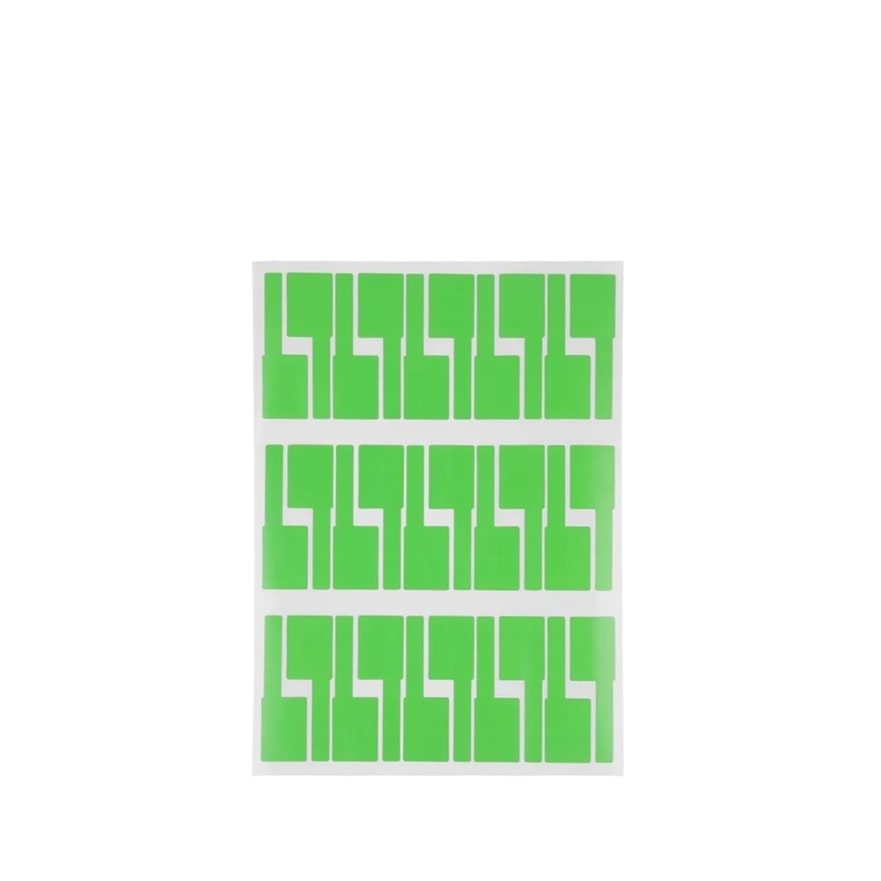 Kabelbeschriftung, A4-Netzwerkkabeletiketten-Aufkleber, farbenfroher, wasserfester, Selbstklebender Draht for die Organisation von Elektrokabeln(Green 5sheet)