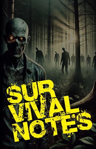 Notizbuch ? Survival Notes "Zombie": 13 x 20 cm / DIN A5+ Organizer, Tagebuch, Halloween Party-Planner, Zombie-Motiv / 200 Seite