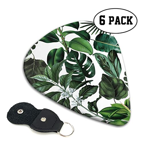 Tropical Leaves Lot de 6 médiators pour guitare acoustique, guitare électrique, basse, ukulélé – fins, moyens et épais. - Les Beatles, Paul McCartney, John Lennon, RIngo Starr, George Harrison Tropical Leaves Lot de 6 médiators pour guitare acoustique, guitare électrique, basse, ukulélé – fins, moyens et épais. – Image 3