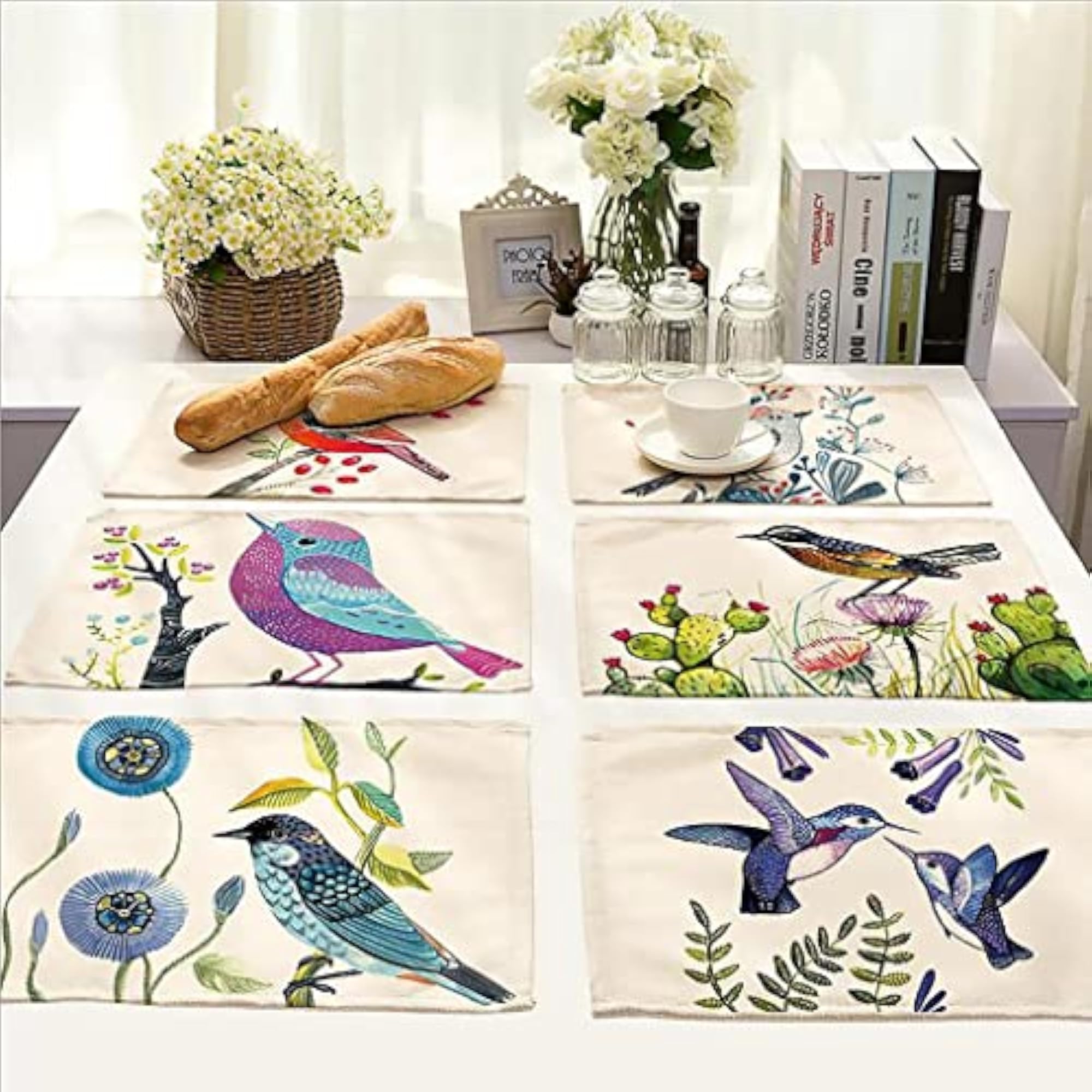 Bird Printing Insulation Bowl Plate Placemat