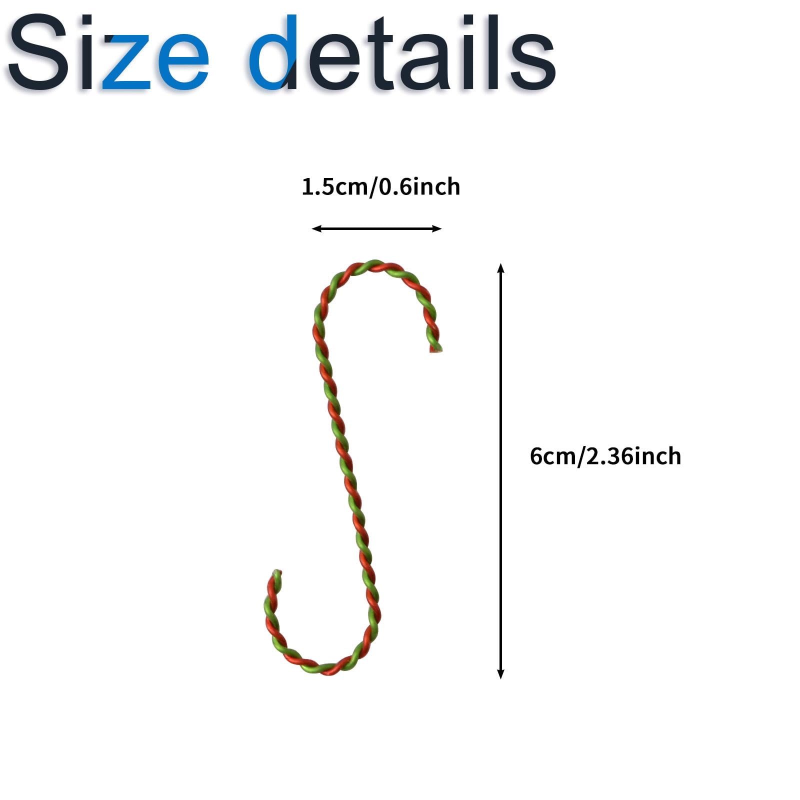 INCREWAY 24pcs Ornament Hooks for Christmas Tree, Xmas Metal Wire Hangers, S Hook for Christmas Stocking, Christmas Balls Party Decoration