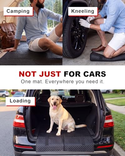 Image of ENTJ Rolling Mechanic Creeper Mat for Low Profile Cars with Storage Bag | Padded Automotive Under Car Repair Pad, Portable For Garage Ground, Gravel, Roadside, Camping, Kneeling, Pet, RV, SUV, Truck