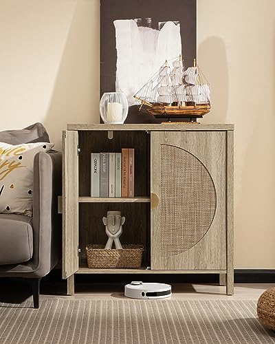 Sicotas Rattan Buffet Cabinet Set Of 2, Accent Sideboard Storage Cabinet With Adjustable Shelves thumb #2
