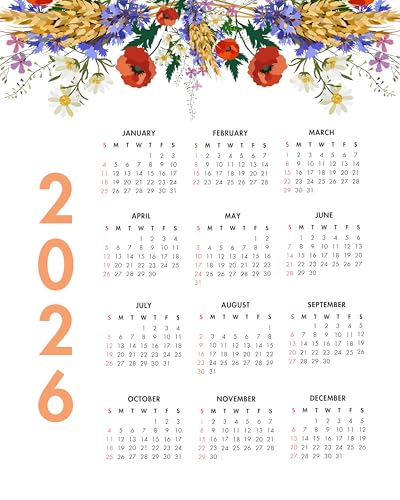 2026 Year at a Glance t[Ȃ 8 x 10 J_[ - 邢̉ - v~ATedグ - AJŎB