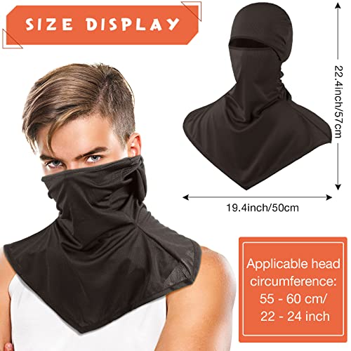 6 Pieces Balaclava Face Mask Cover Breathable Long Neck Covers For Men Women Outdoor Sports Uv Sun Protection (Black, Gray, Blue, Navy Blue, Green, Brown) #TOP1