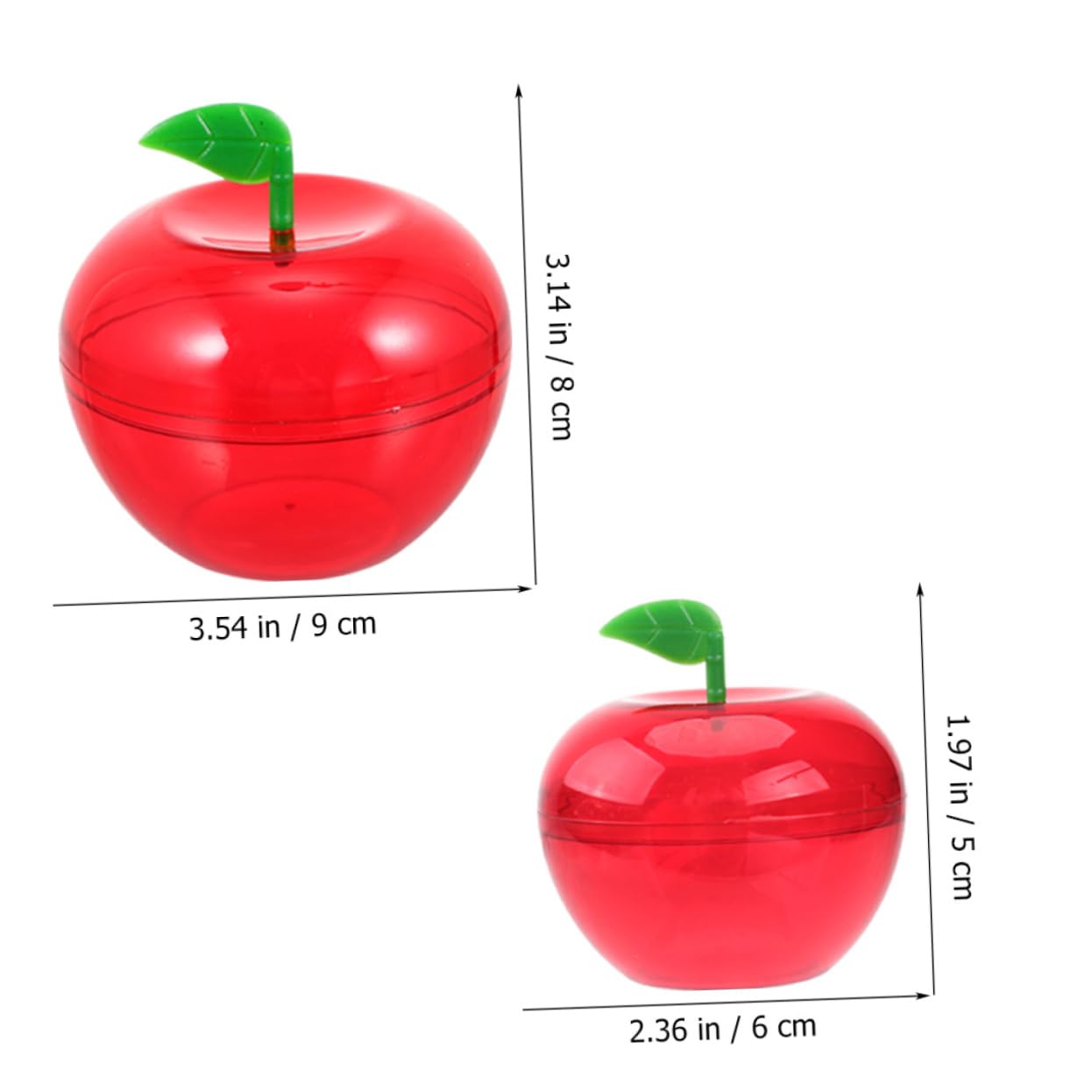 FOMIYES 20pcs Boxes Red Apple Box Filling Containers Jar Cleat Baubles Candy Favor Holders Fruit Party Decorations Candies Packaging Container Decorative Fillable Ornaments Plastic