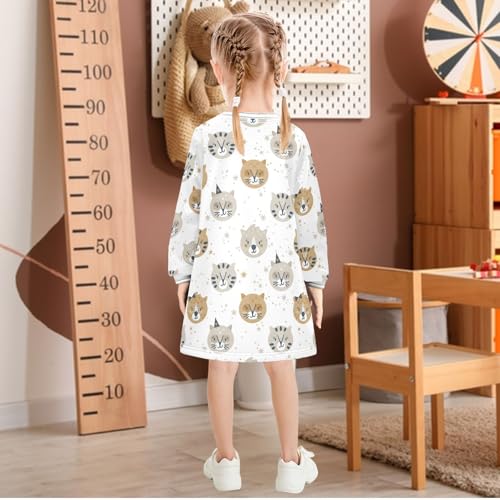 Girls Dresses Toddler Girl Clothes Cute Tiger Leopard Winter Casual Long Sleeve for Kids 2-8 Years3