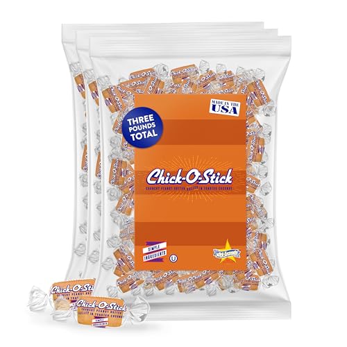Image of Atkinson's Chick-O-Stick Nuggets Peanut Butter Coconut 3 lb Laydown Bag | Bulk bag of crunchy bites, gluten free, kosher, vegan, no artificial flavors. Texas made since 1932.