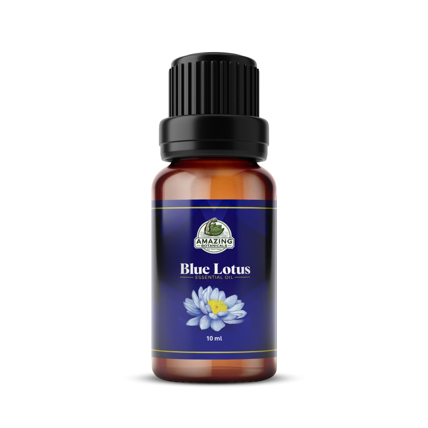 Blue Lotus Essential Oil | Premium Therapeutic Grade | for Aromatherapy, Diffuser, Skin, Soaps, Lotions & Candles | Vegan & Cruelty Free, Undiluted Essential Oil (0.34 Fl Oz (Pack of 1), Blue Lotus)