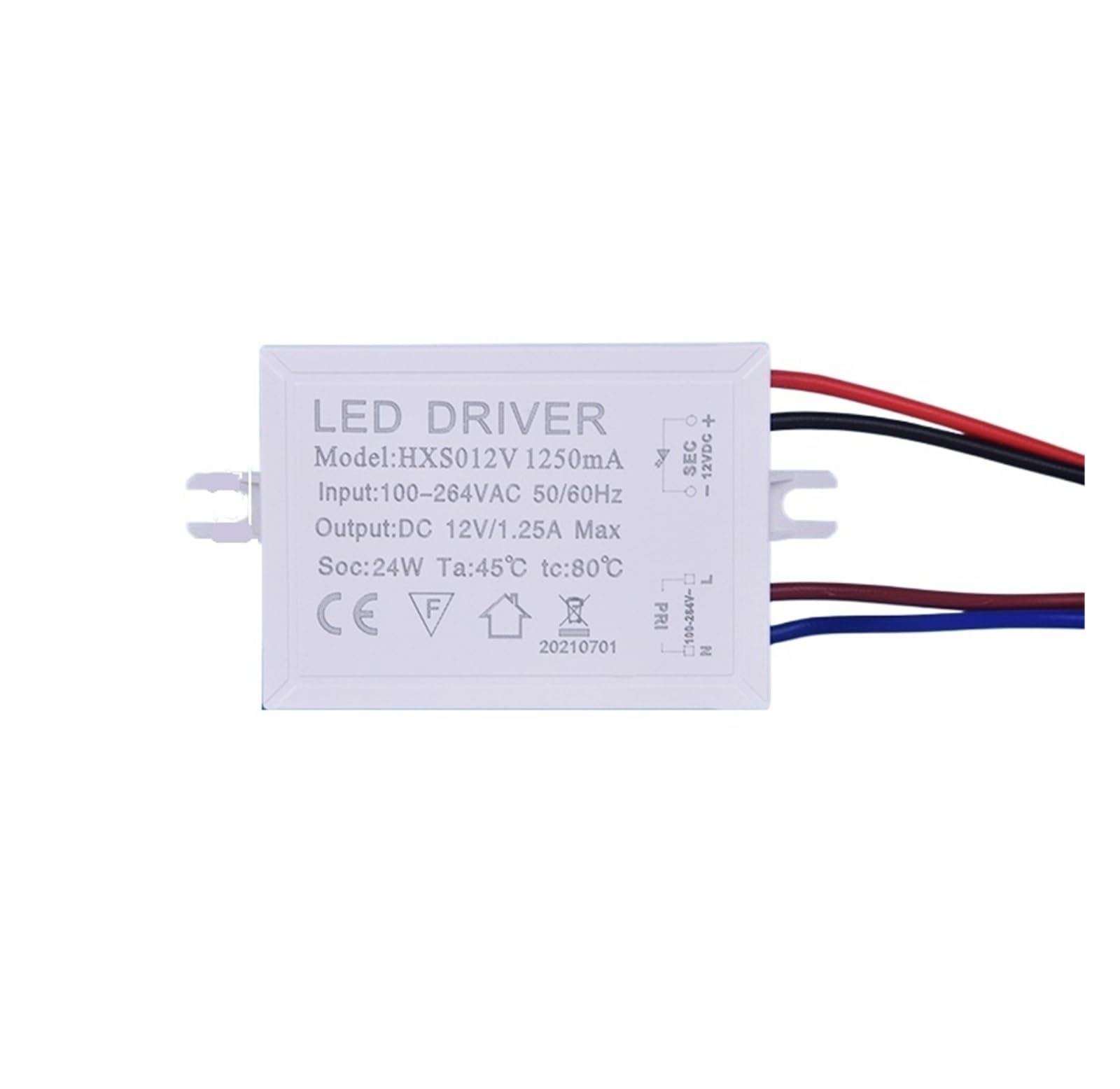 Alimentatore per illuminazione mobili | Ingresso: 220V; Uscita: DC12V; Potenza: 18W/24W/36W/72W(DC12V 1.25A 24W)