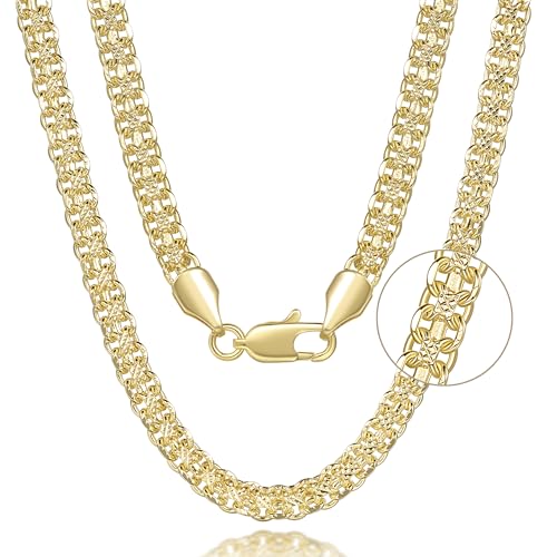 14K Gold Chain for Men Women 14K Gold Necklace for Women Chains Double Layer Cuban Link Chains Delivers Presence Dainty Chunky Cuban Link Chain for Men