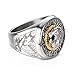 Yoursfs Lion Signet Ring for Men Punk Cool Vintage Silver Plated Hip Pop Ring (Size 11)