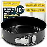 FOOD GRADE & NONSTICK COATING: Made from 0.4mm carbon steel with a food-grade nonstick surface, this spring form pan for cheesecake ensures clean release and reliable baking. Ideal as a cheese cake pan for smooth, consistent cheesecake and baking res...