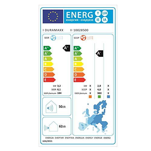 DURAMAXX Maxxcool 12000 Klimaanlage Air Conditioner 12000 BTU Split Klasse A+-8