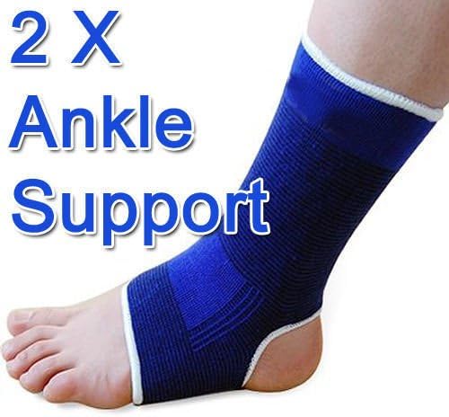 NEW 2 PCS ELASTIC NEOPRENE ANKLE SUPPORT FEET PROTECTOR BRACE SPORT SOCK