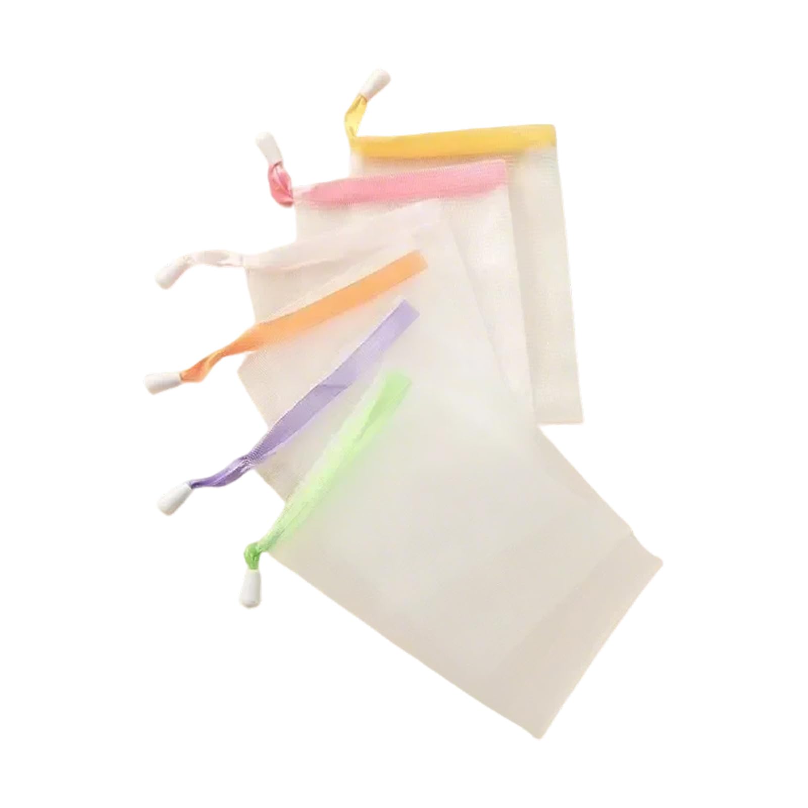 Yhplxyuus Ribbon Handle Soap Net for Creating Rich Lather Shopping Bags to Store Produce Toy Organization Meshes Washable Bags