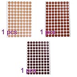 VOSAREA Tornillo Impermeable Cubre Orificios Antideslizantes Pegatinas Decorativas 15 mm 96 unids 3 Hojas