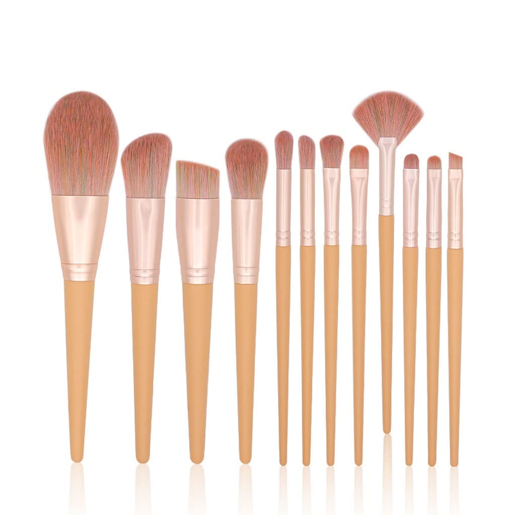 12 Ensemble de pinceaux de Maquillage Ensemble Complet d'outils de beauté de Pinceau de Fard à paupières en Poudre Libre