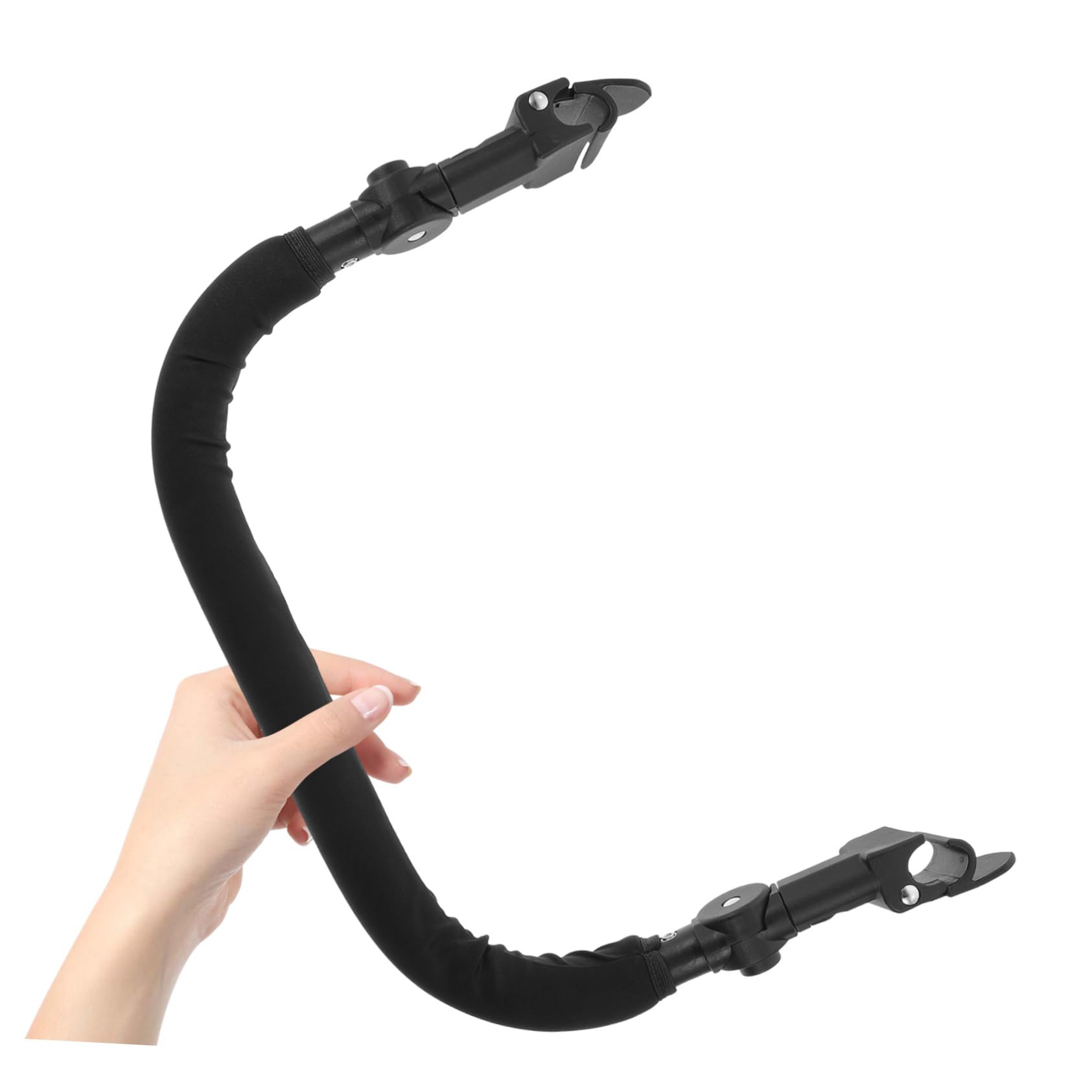 Extensor de Asa para Cochecito de Niño Negro de Plástico y Esponja | Diferentes Tipos de Sillita y Carrito, Instalación Sencilla, Uso Cómodo, Repuesto Práctico Estilo Aleatorio