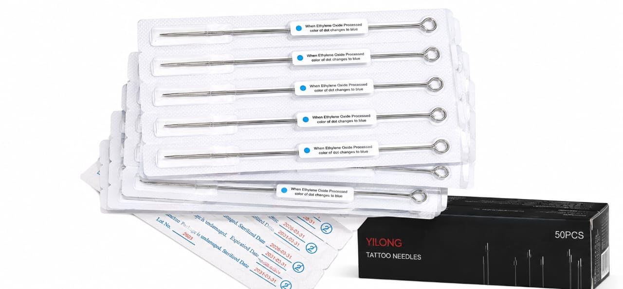 YILONG 5RL Long Tattoo Needle, Stainless Steel, 50 Pcs | Round Liner, Smooth Ink Flow, Fine Line & Detailing, Ethylene Oxide Sterilised, Long Taper-image-17