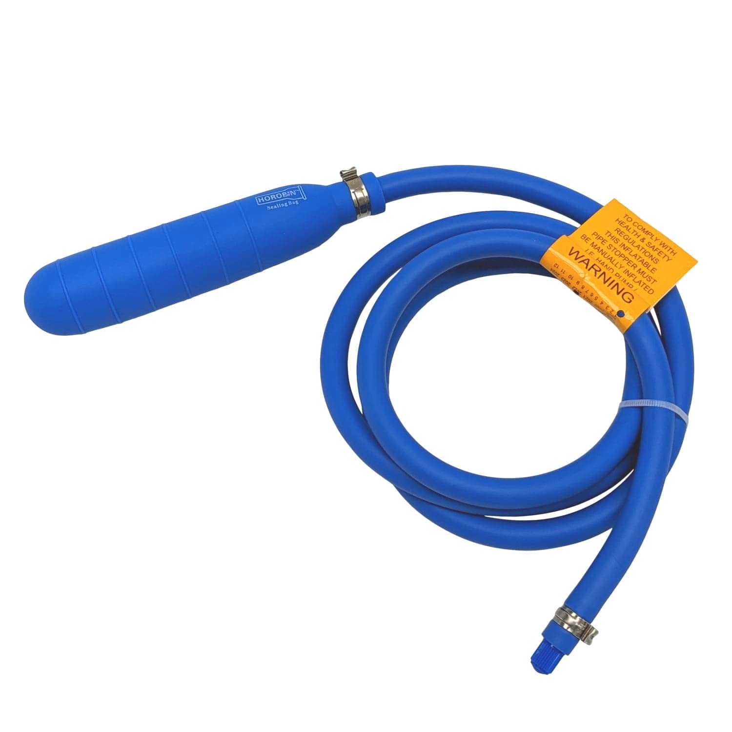 PVC Rohrverschluss mit Reifenventil, flexibel, aufblasbar, komplett mit 1,5 m Schlauch, Anwendungsbereich 200-320 mm
