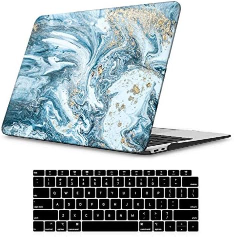 iLeadon MacBook Air 13 Inch Case 2020 2019 2018 Release A1932, Soft Touch Ultra Thin Hard Shell Cover for Apple Newest MacBook Air 13 Inch with Retina Display fits Touch ID, Gilding Marble