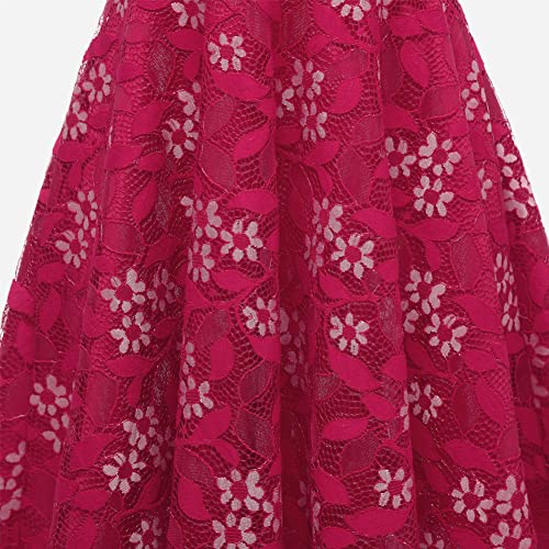 Image of IWEMEK Women Spaghetti Strap Floral Lace Bridesmaid Cocktail Party Dress Cold Shoulder Ruffle Sleeve Wedding Guest Prom Dress