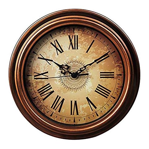 Topkey 12 Inch Silent Wall Clock with Roman Numerals Cover