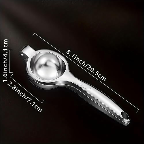 Miniatura 3 de Exprimidor manual de limón de acero inoxidable - Prensa de cítricos de mano resistente, herramienta de exprimidor de lima de metal, regalos de