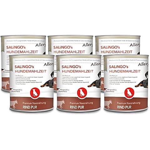 SALiNGO Premium Nassfutter für Hunde Rind PUR Cover