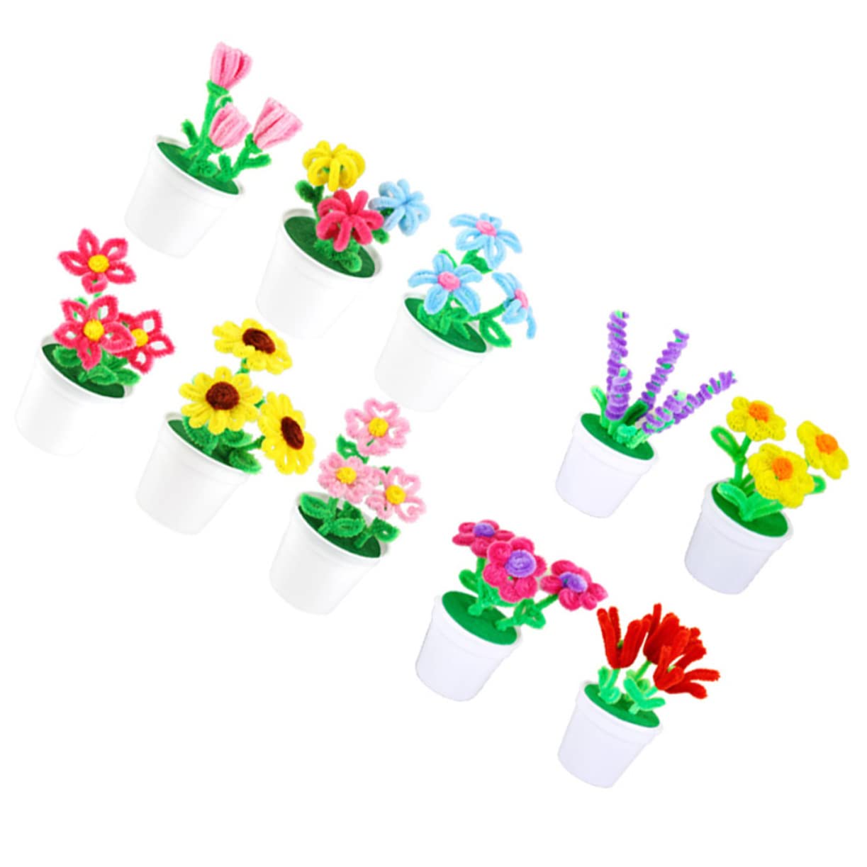 Angoily DIY Flower Pot Accessories Kit 4pcs Sunflower Craft Kit Pipe Cleaners Creative Boys and Girls Educational Toy for Wedding Proposal Anniversary
