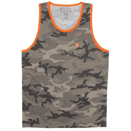 Billabong Men's Tank, Black Camo, Small