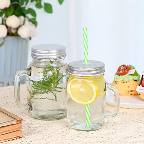 PATKAW 4 Sets Glazen Metselaarpotten Mokken Met Handgrepen en Rietjes Met Mason Jar Drinkglazen Tuimelaars Voor Ijskoffieparelsappen Cocktail 480 Ml - Image 7