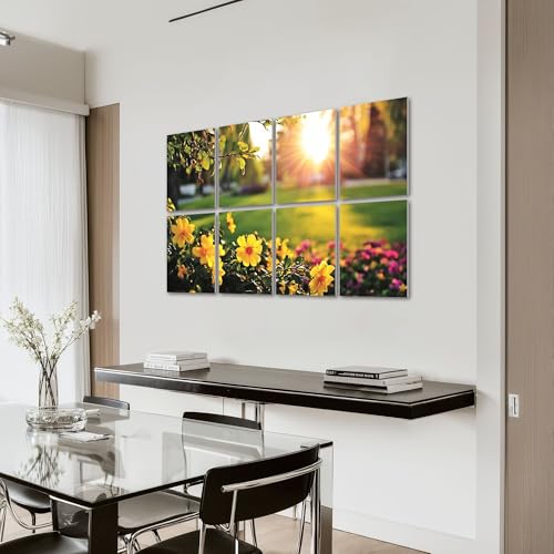 8 piezas Paneles Acústicos Decorativos Flor Atardecer 48"x72" Paneles de Pared Auto-adhesivos para Estudio de Grabación en Casa miniatura 7