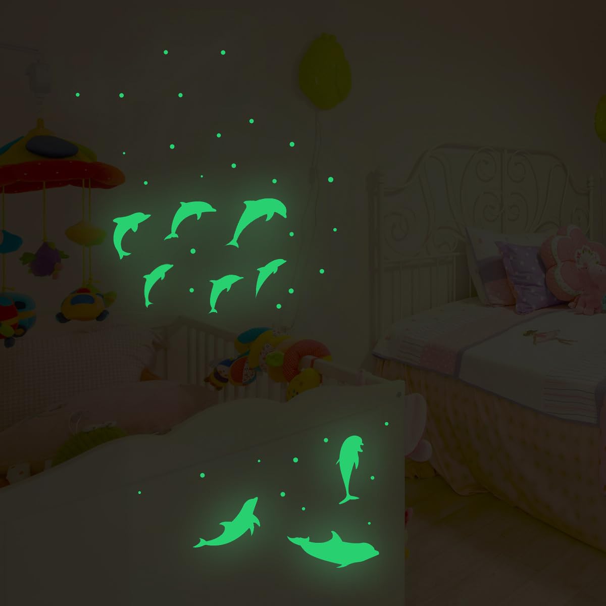 Dolphin Glow in the Dark Wall Stickers for Girls and Boys Bedroom Kids Bedroom Decoration Accessories - Image 3