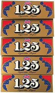 1.25 JOB Rolling Papers, 5 Pack Bundle, 120 Paper Leaves Total