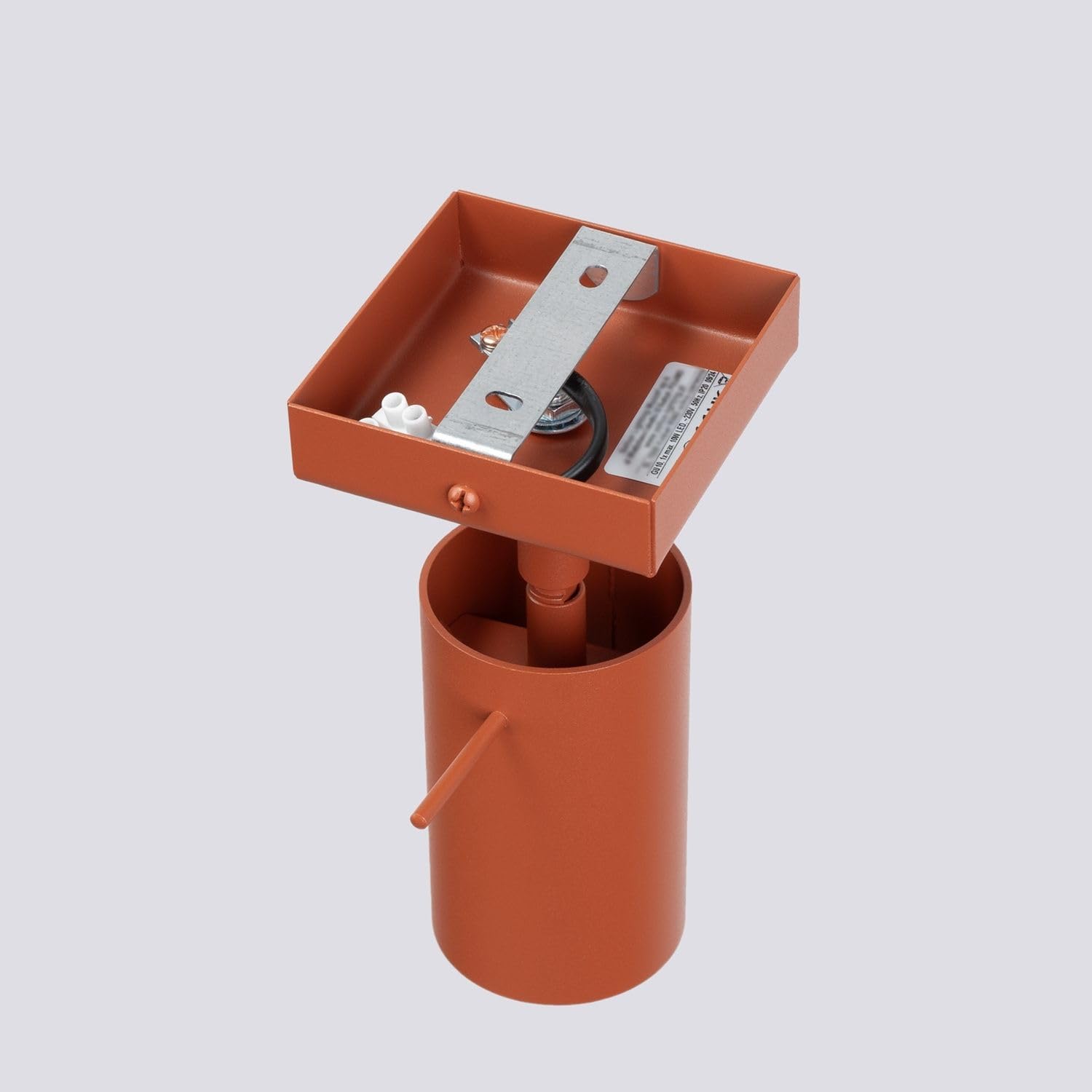Licht-Erlebnisse Wandspot GU10 verstellbar Ockerrot Stahl B:8 cm Modern flexibel akzentuiert Büro Arbeitszimmer Schlafzimmer Leselampe Wandstrahler Wohnzimmer