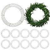 12 Pack 12 Inch Galvanized Metal Wire Wreath Frames, Wreath Forms & Wreath Bases for DIY Crafts & Holiday Decorations