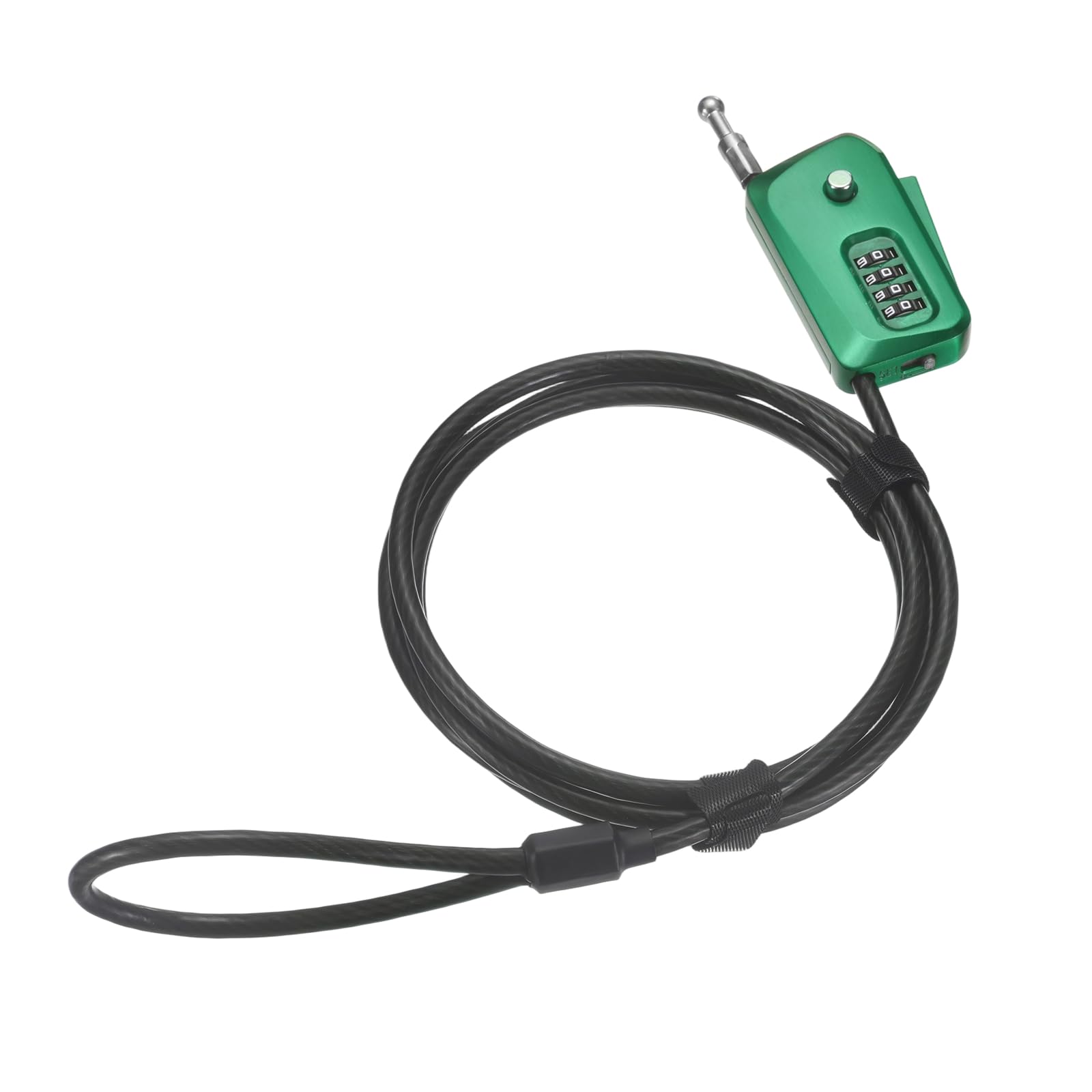 PATIKIL Adjustable Combination Cable Lock, (6 Ft, Green), 4 Digit Combination Retractable Steel Security Cable Padlock for Luggage Helmet Suitcase Trail Camera Kayak Outdoor Bike Scooter